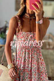 Ready To Vacation Floral Print Smocked Waist Maxi Dress