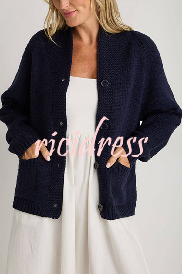 Fashion Lobster Pattern Casual Long Sleeve Knit Cardigan