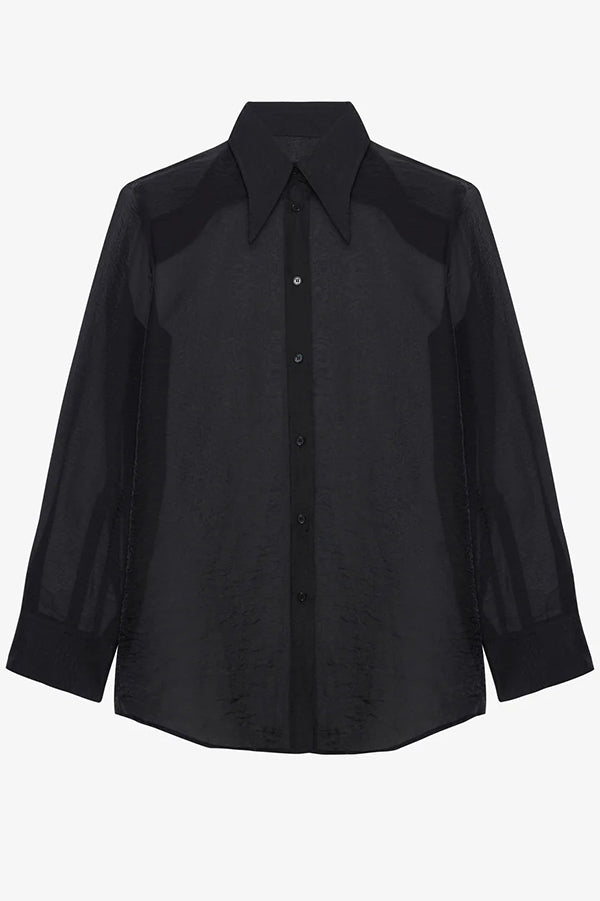 Retro Sheer Loose Long-sleeved Casual Shirt