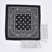 British Retro Diamond Tassel Square Scarf