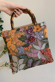 Colorful Sequin Vintage Embroidery Tote Bag