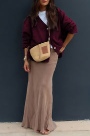 Solid Color V-Neck Button Casual Pocket Knit Cardigan
