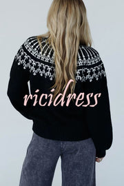 Christmas Thickened Turtleneck Long Sleeve Knitted Sweater