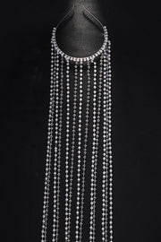 Fashion Pearl Rhinestone Tassel Headband