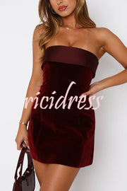 Fashionable and Sexy Strapless Backless Mini Dress