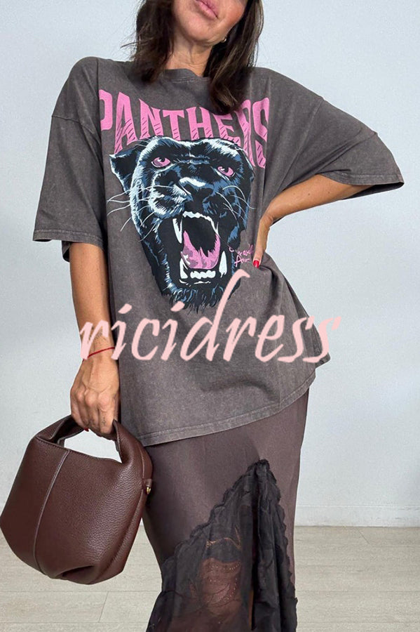 Rolen Satin Lace Patchwork Elastic Waist Irregular Hem Midi Skirt