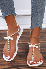 Casual Fashionable Pearl Beaded Sandals
