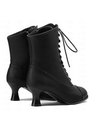 British Style Thick Heel Mid Calf Boots