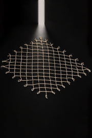 Fashionable Mesh Diamond Tassel Hair Accessory
