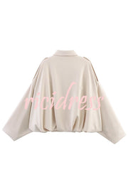 Fashion Lapel Long-sleeved Casual Bomber Jacket