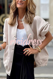 Stylish Loose-fitting Long-sleeved Pocket Casual Jacket