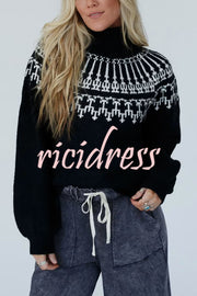 Christmas Thickened Turtleneck Long Sleeve Knitted Sweater