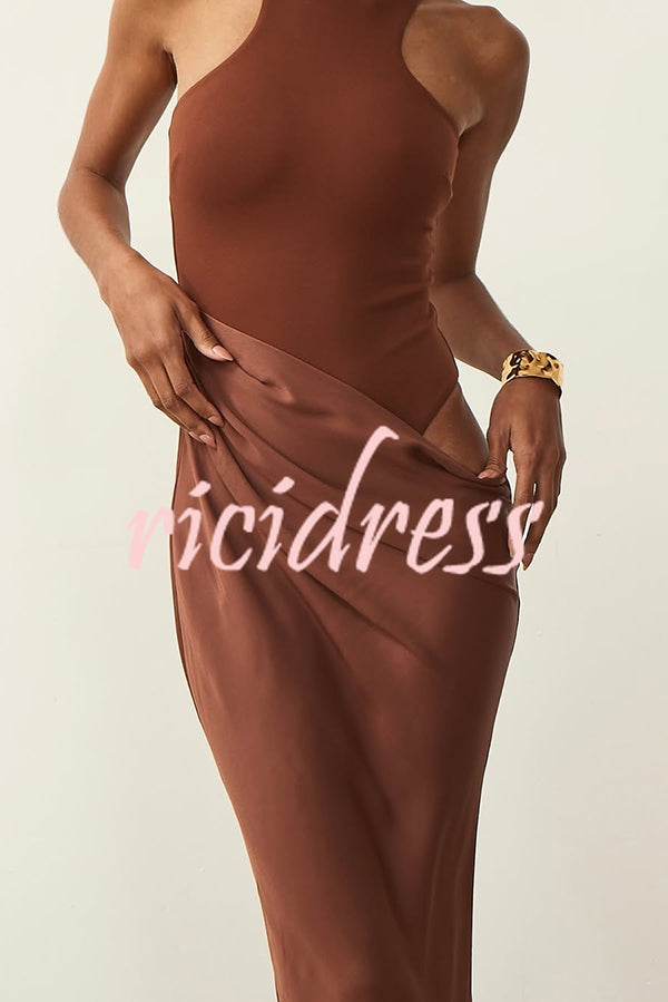 Sexy Sleeveless Slim Waist Hollow Out Maxi Dress