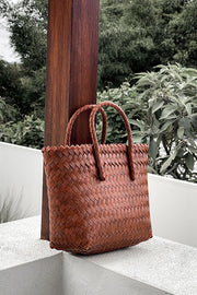 Retro Large Imitation Rattan Handwoven Bag