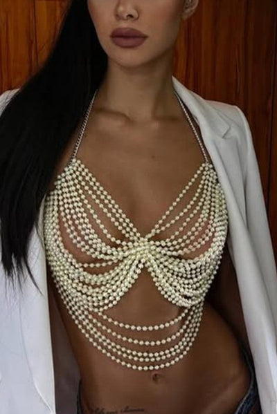 Fashion Pearl Beaded Body Necklace