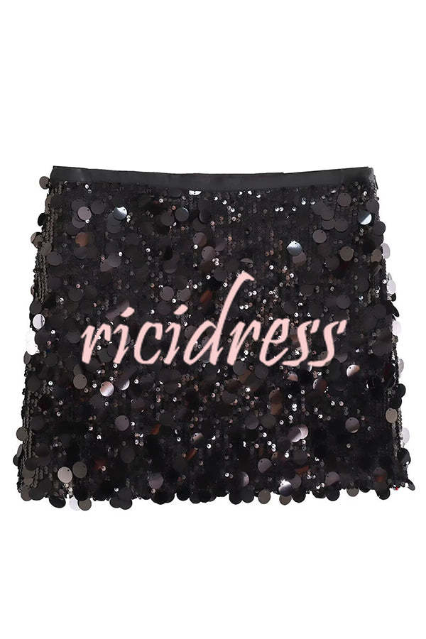 Fashion Sequin Sexy Slim Mini Skirt