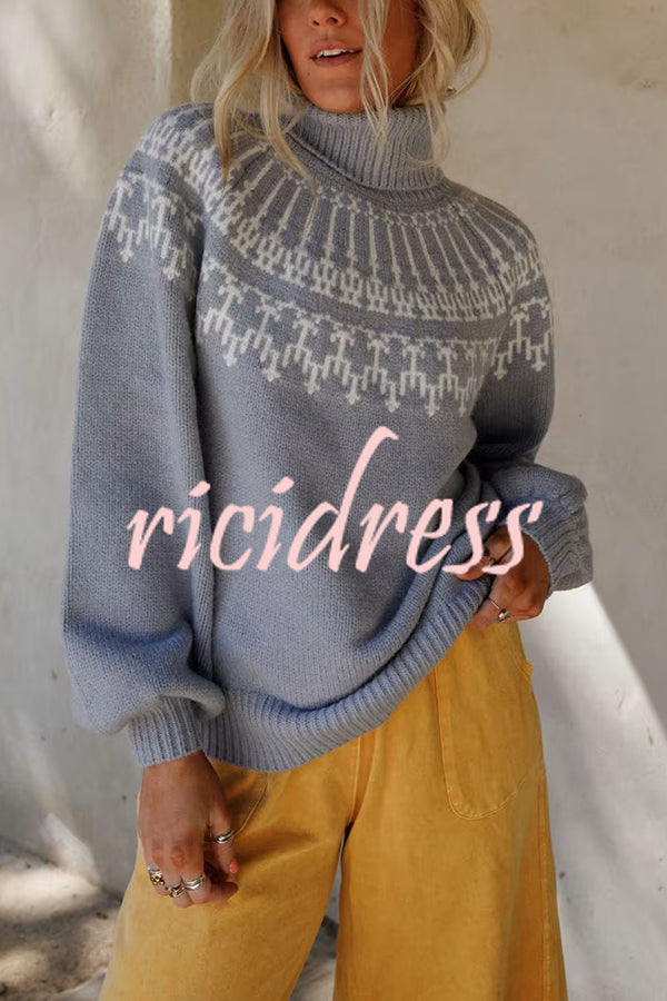 Christmas Thickened Turtleneck Long Sleeve Knitted Sweater