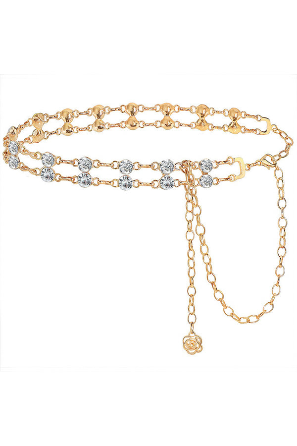 Alfred Rhinestone Chain Belt