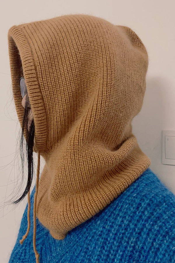 Stylish and Warm Neck Warmer One-piece Knitted Wool Hat