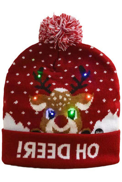 Christmas LED Light Knitted Hat