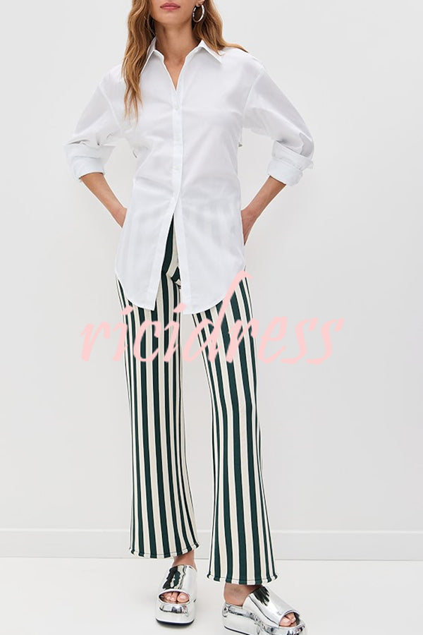 Fall for That Button Long Sleeve Open Back Tie Detail Blouse