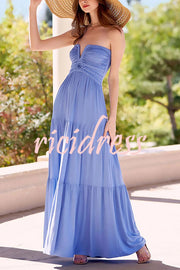 Sexy Sleeveless Off-shoulder Braided Elegant Maxi Dress
