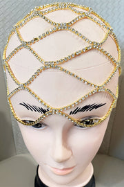 Rhinestone Tassel Mesh Headband