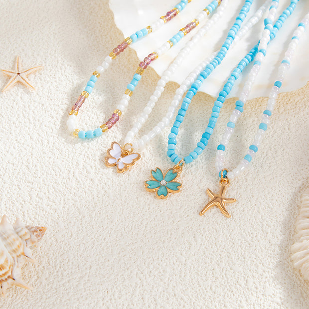 Bohemian Sunflower Multi-layer Pearl Shell Necklace