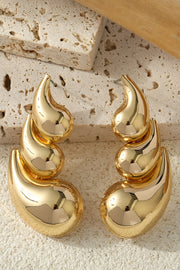 Fashionable Three-layer Drop Gold-plated Earrings