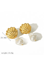 Shoreline Glow Seashell Drop Earrings