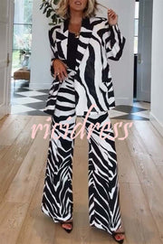 Breath of Freedom Animal Print High Rise Pocketed Wide Leg Pants