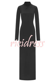 Sexy Backless Long-sleeved Stretch Slim-fit Maxi Dress