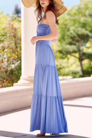 Sexy Sleeveless Off-shoulder Braided Elegant Maxi Dress