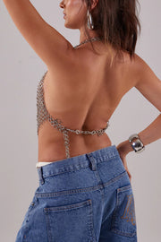 Fashion Sequin Shell Embellished Sexy Vest Body Chain