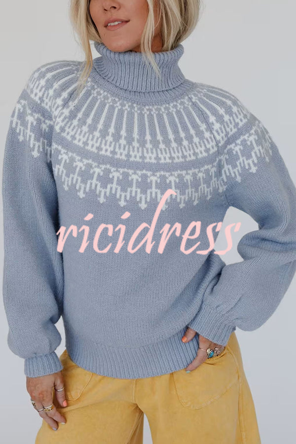 Christmas Thickened Turtleneck Long Sleeve Knitted Sweater