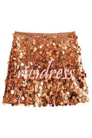 Fashion Sequin Sexy Slim Mini Skirt