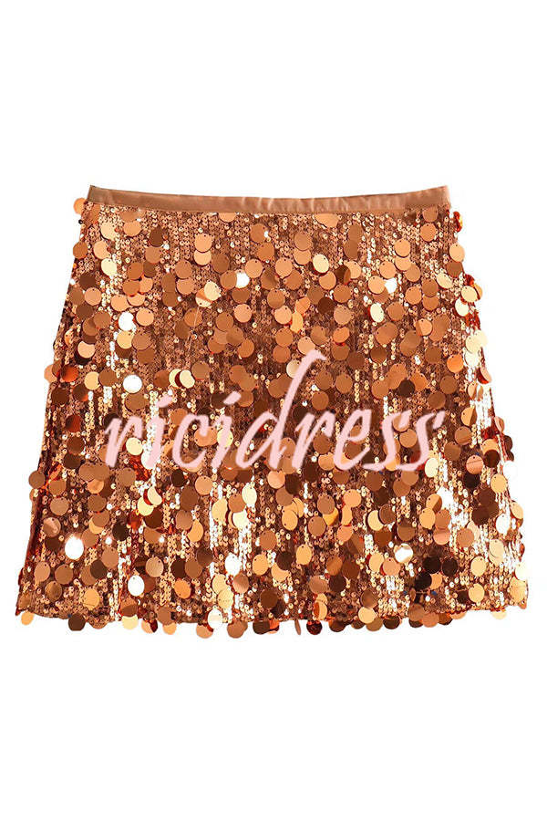 Fashion Sequin Sexy Slim Mini Skirt
