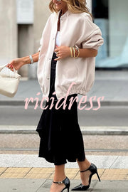 Stylish Loose-fitting Long-sleeved Pocket Casual Jacket