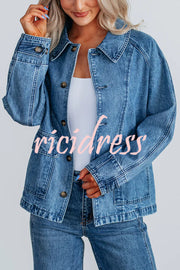 Stylish Single-breasted Casual Pocket Denim Jacket
