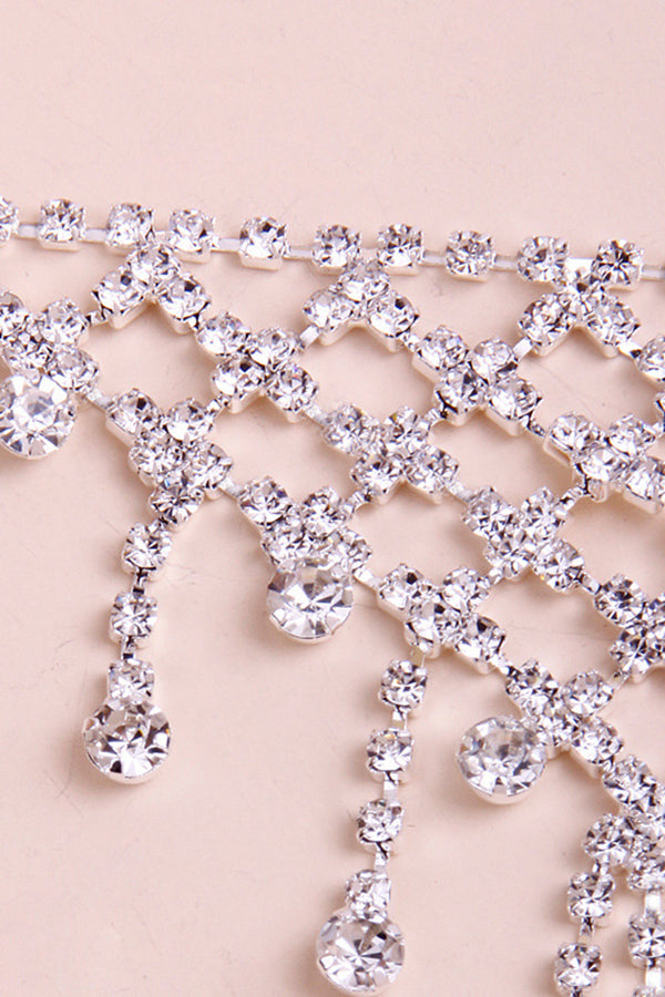Rhinestone Tassel Sexy Necklace