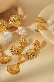 Shoreline Glow Seashell Drop Earrings