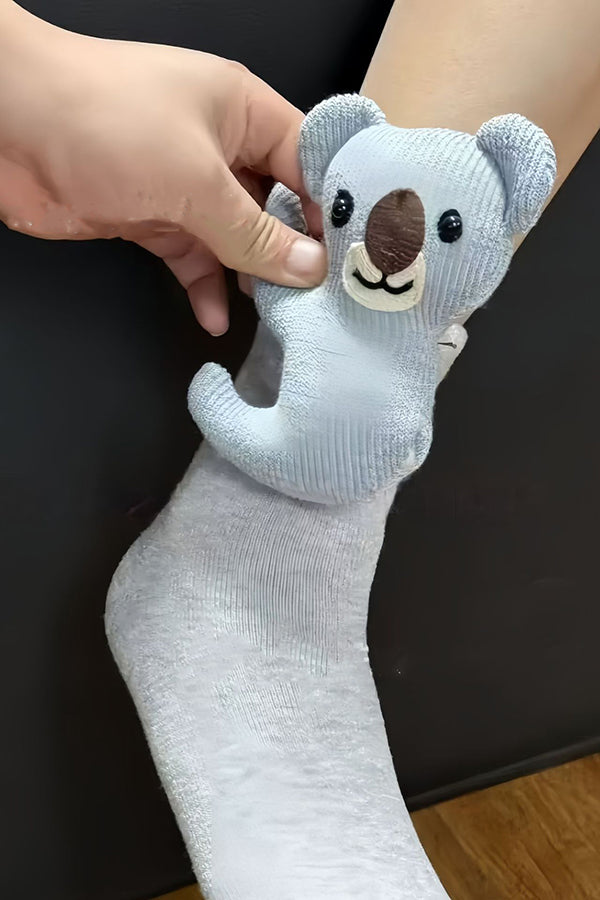 New Plush Knitted Animal Floor Socks