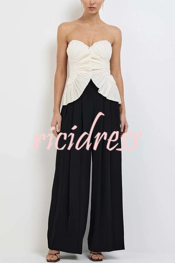 Show Exquisiteness High Rise Pleated Wide Leg Pants