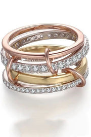 Interlocking Stacked Diamond Rings