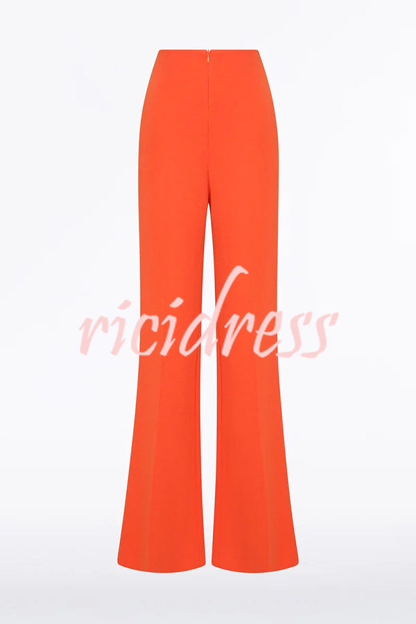 Perfect Balance Asymmetric Draped Cape Top and High Waist Flared Pants Set
