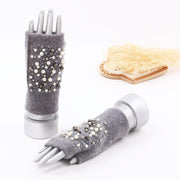 Shiny Pearl Fingerless Gloves