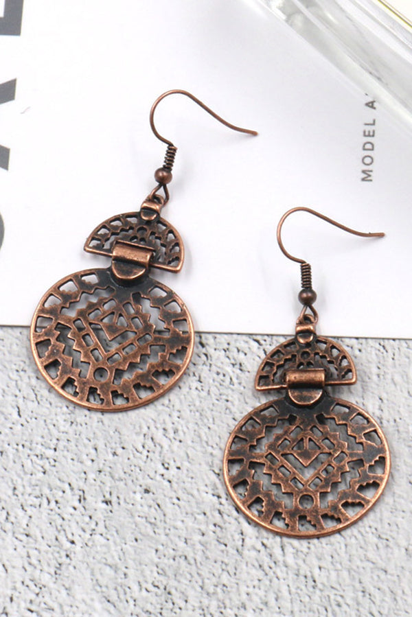 Stylish Retro Distressed Pendant Earrings