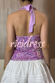 Fashion Sequined Casual V-neck Backless Slim Vest