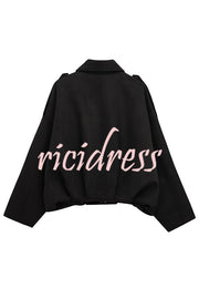 Fashion Lapel Long-sleeved Casual Bomber Jacket