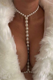 Simple Pearl Beaded Body Necklace